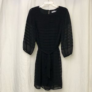 Calvin Klein black dress w 3/4 sheer sleeves